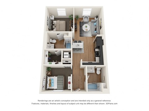 The Postmark Apartments B1B Floor Plan